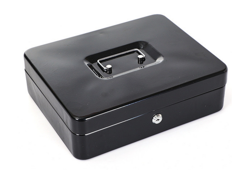 Cutie metalica de valori, 2 chei, negru, 300 mm x 240 mm x 90 mm, Lean 20700