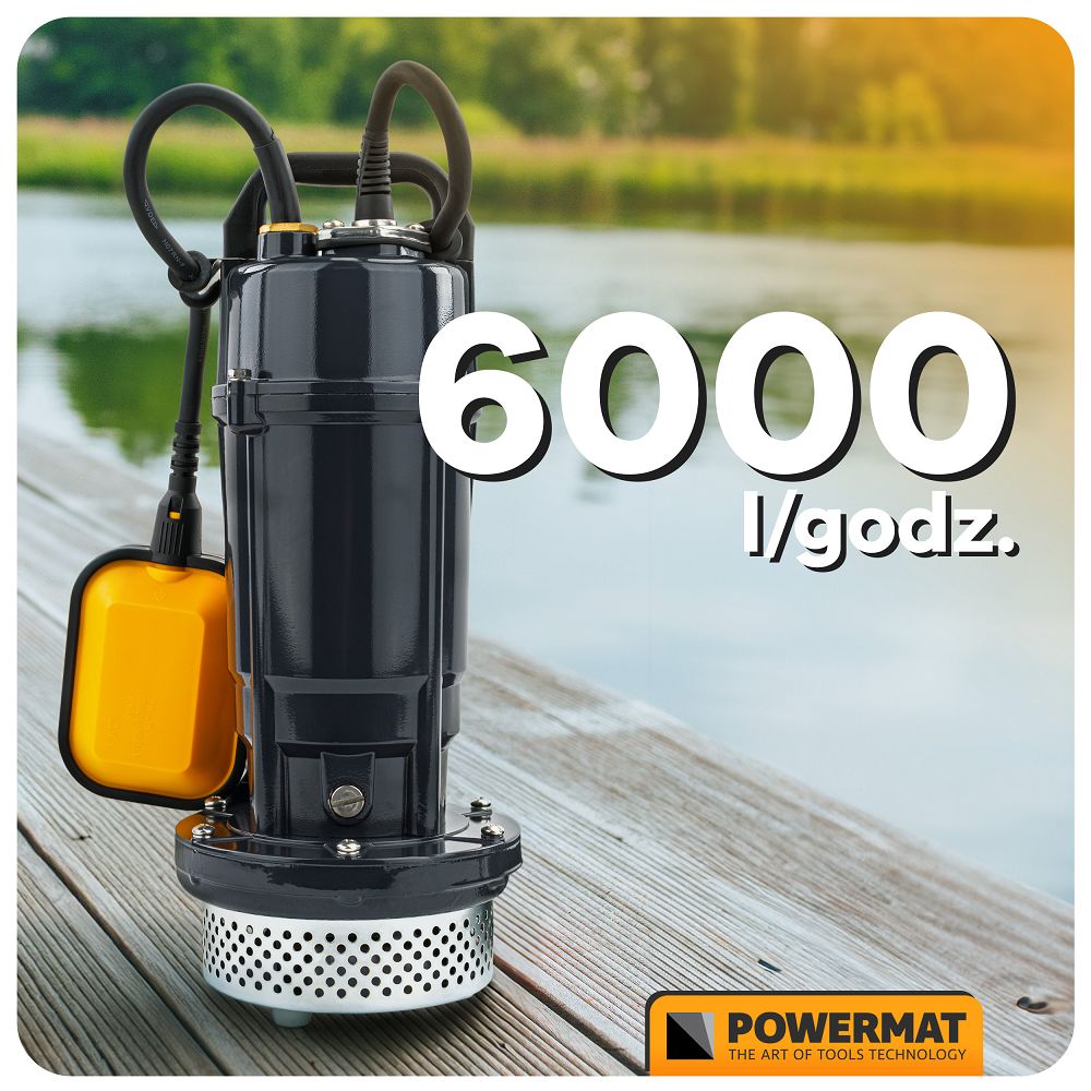 Pompa submersibila cu plutitor PM-PDWB-750JP, 6000 l / h, 750 W, Powermat PM1349