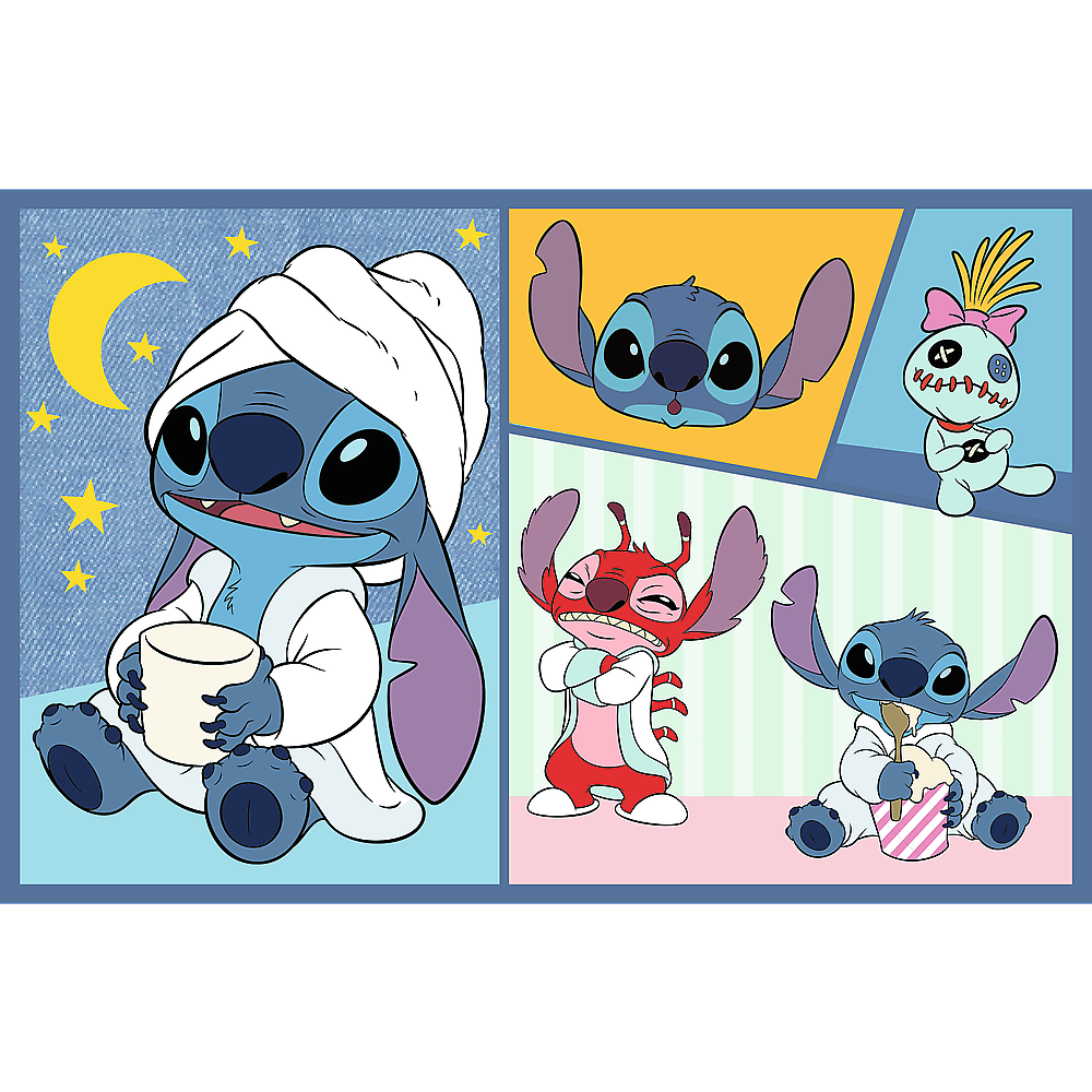 Puzzle pentru copii Lilo & Stitch, Nu exista plictiseala cu Stitch, 2 x 70 piese, Lean 26364