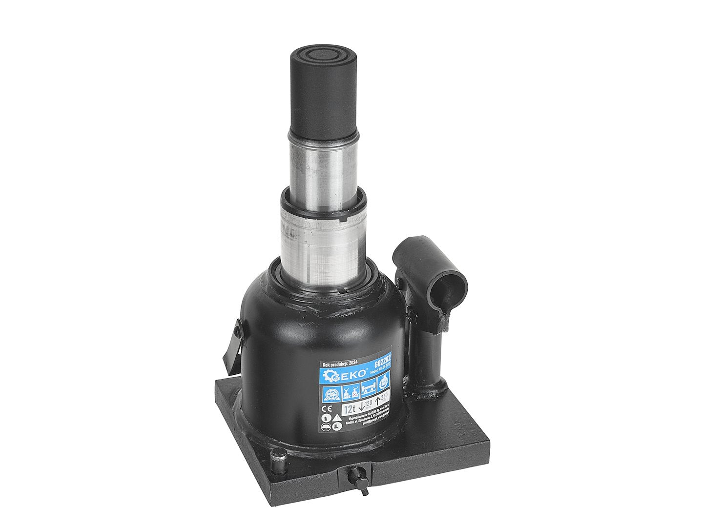 Cric hidraulic in 2 trepte cu profil redus, 12 T, Geko G02282