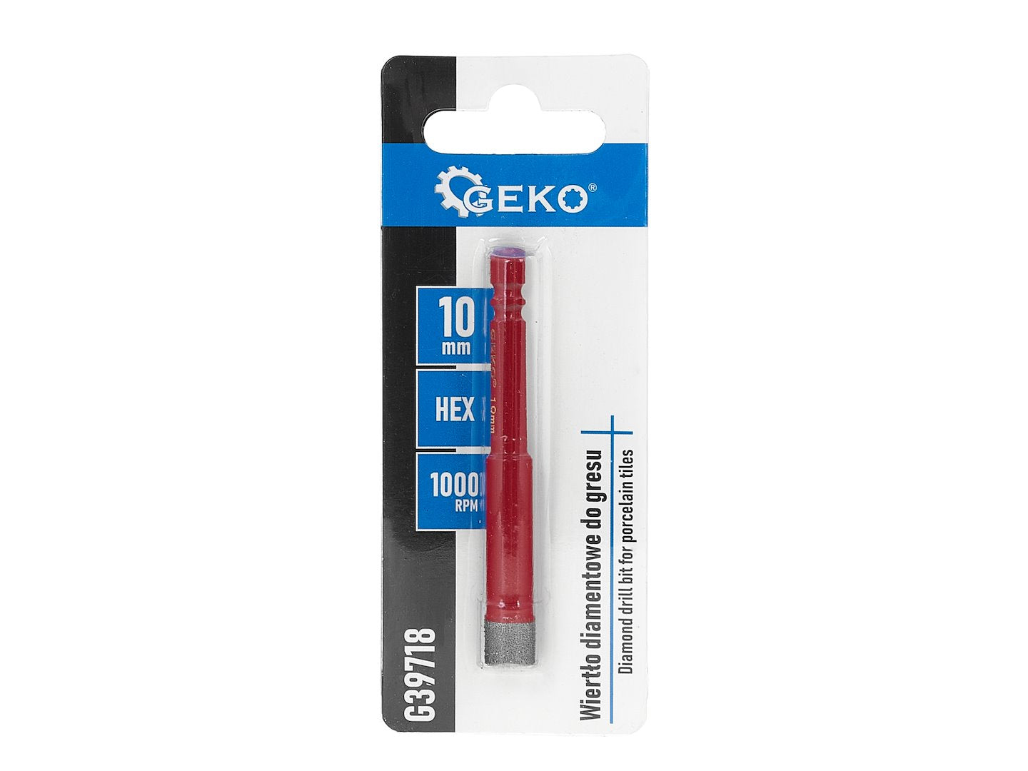 Burghiu diamantat pentru ceramica HEX, 10 mm, Geko G39718