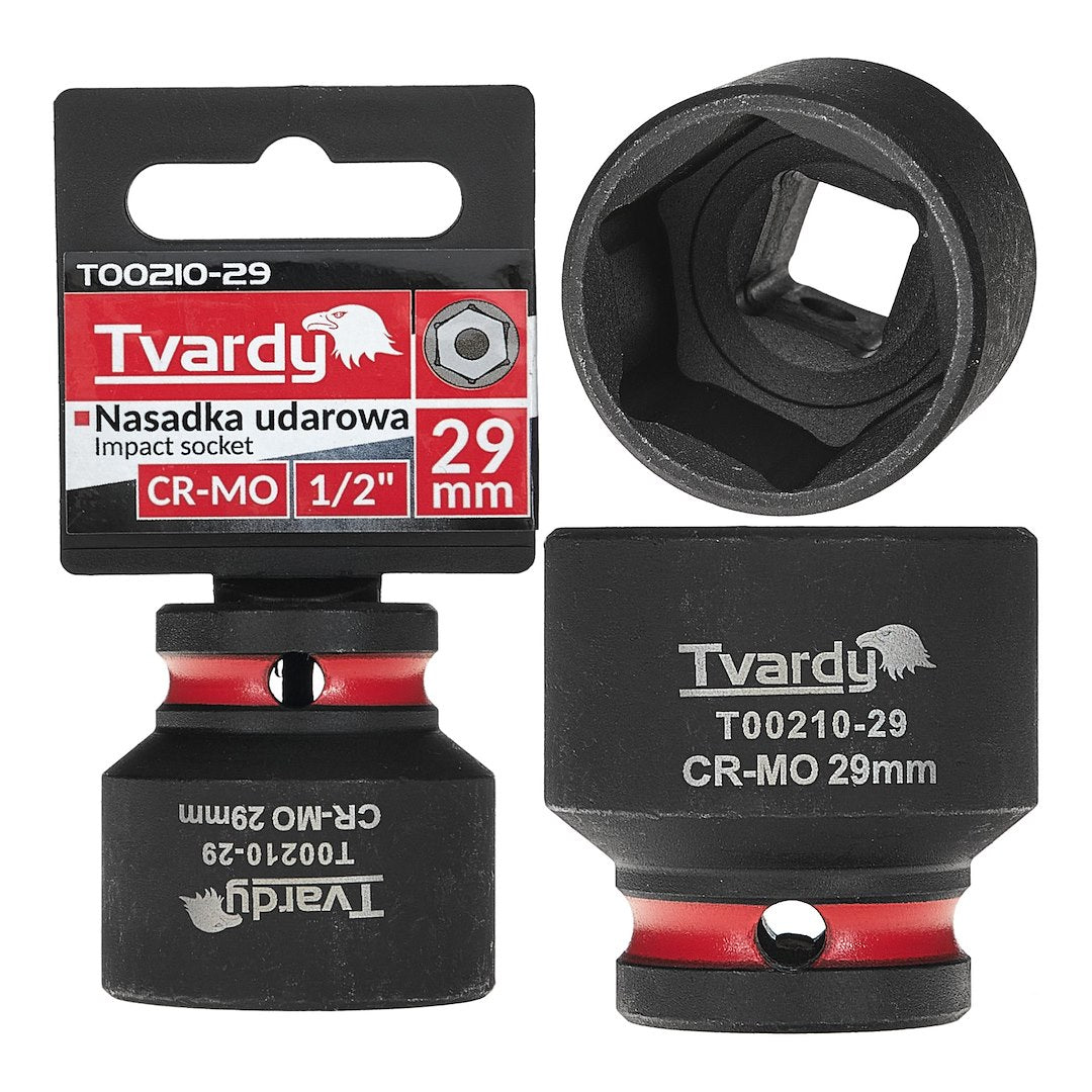 Cheie tubulara de impact in 6 puncte, 1 / 2", 29 mm, Tvardy T00210-29