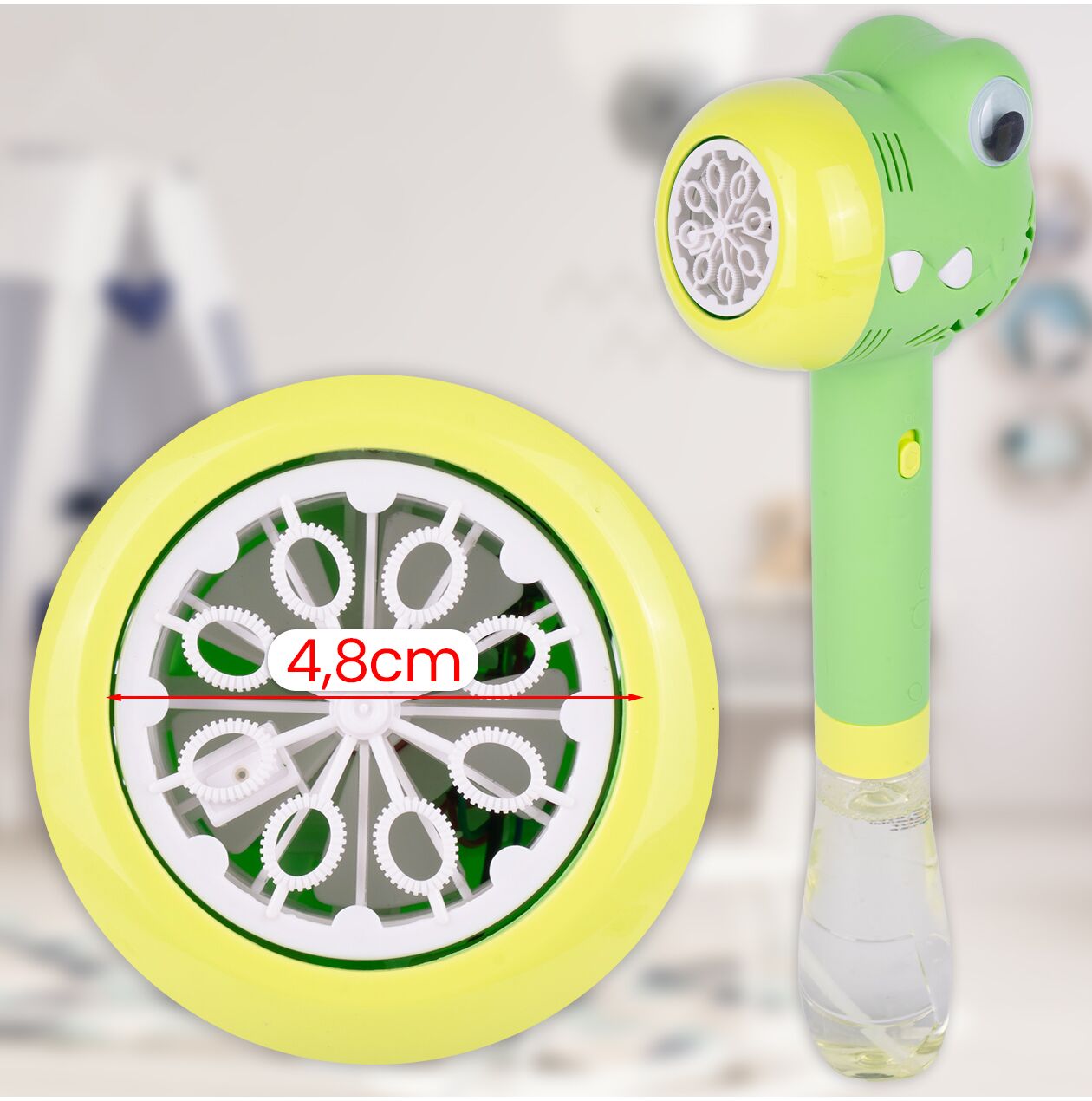 Pistol cu bule de sapun dinozaur, 180 ml, MalPlay 111494