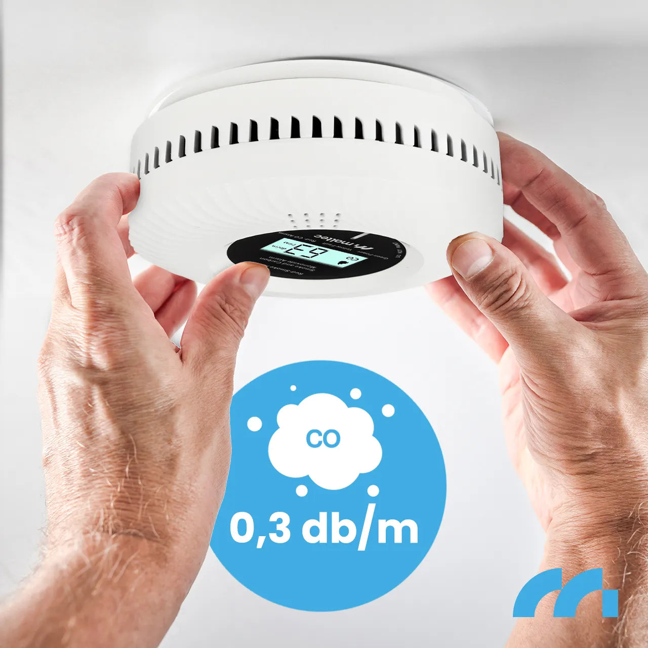 Detector 2 in 1 monoxid de caron si fum SafeSensor5000, afisaj LCD, MalTec 113561