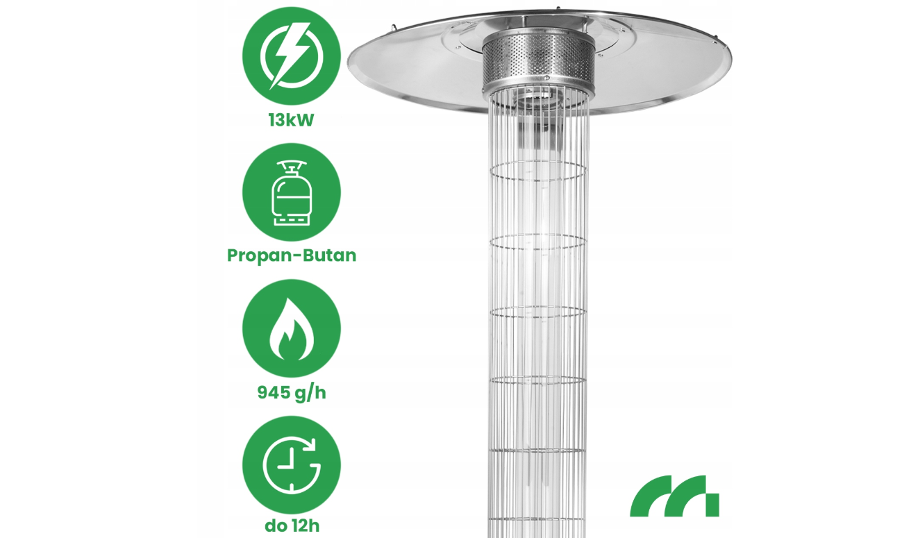 Incalzitor de terasa pe gaz, 13 kW, MalTec 112527
