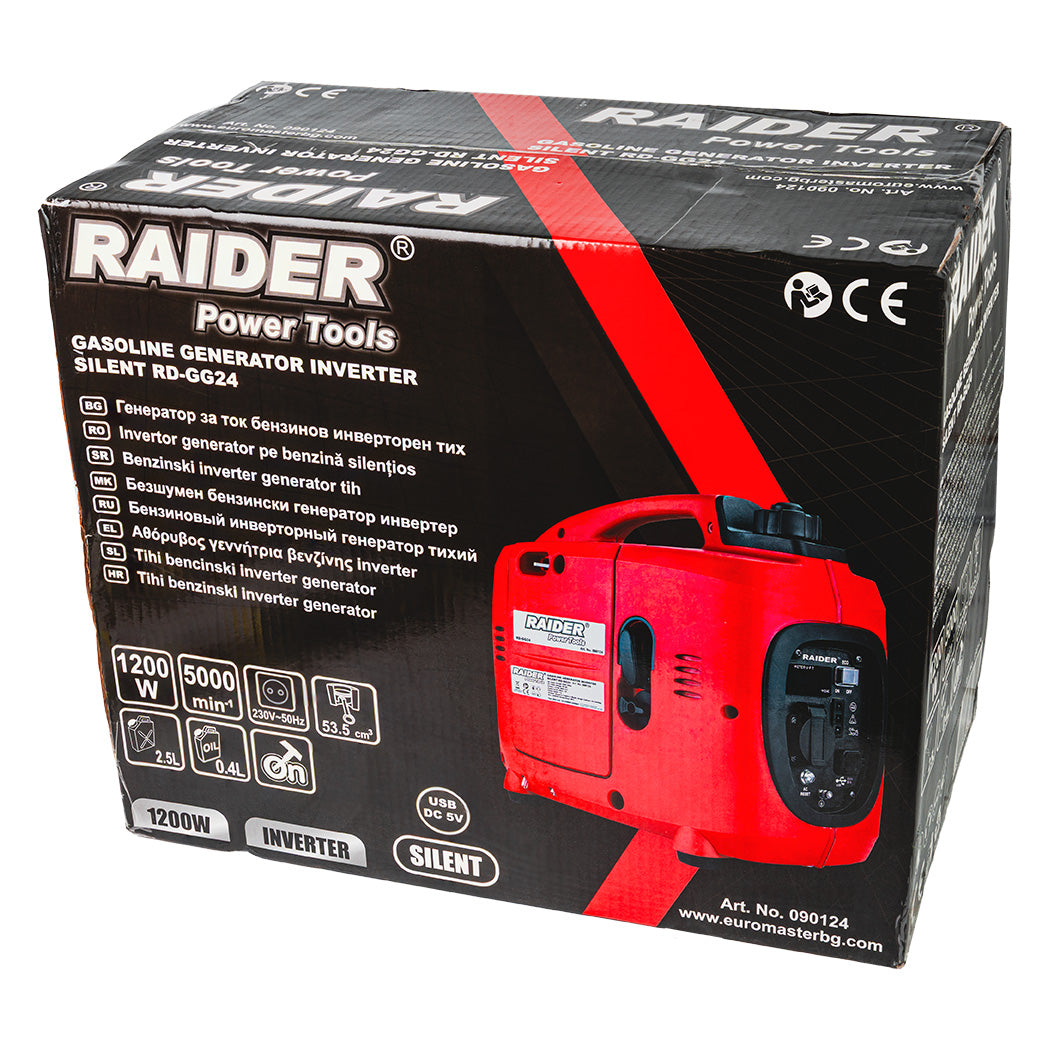 Generator pe benzina RD-GG24, 1.2 kW, Raider 090124