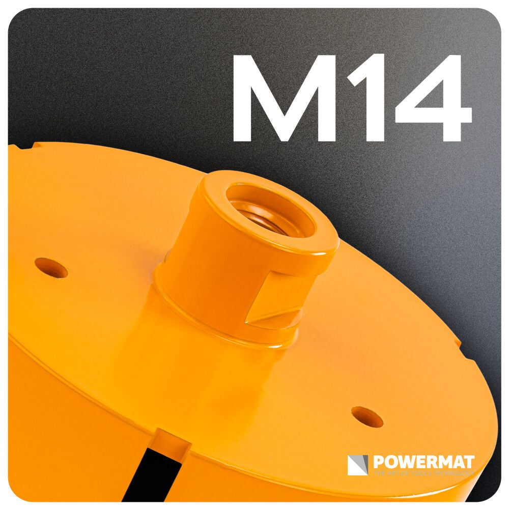 Carota diamantata pentru ceramica PM-DWK-110M14M, 110 mm, Powermat PM1581