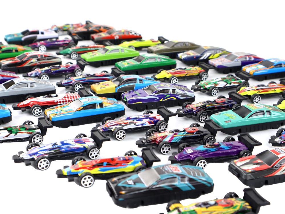 Set 50 masinute, multicolor, 6.5 x 2.5 x 1 cm, Lean 16534