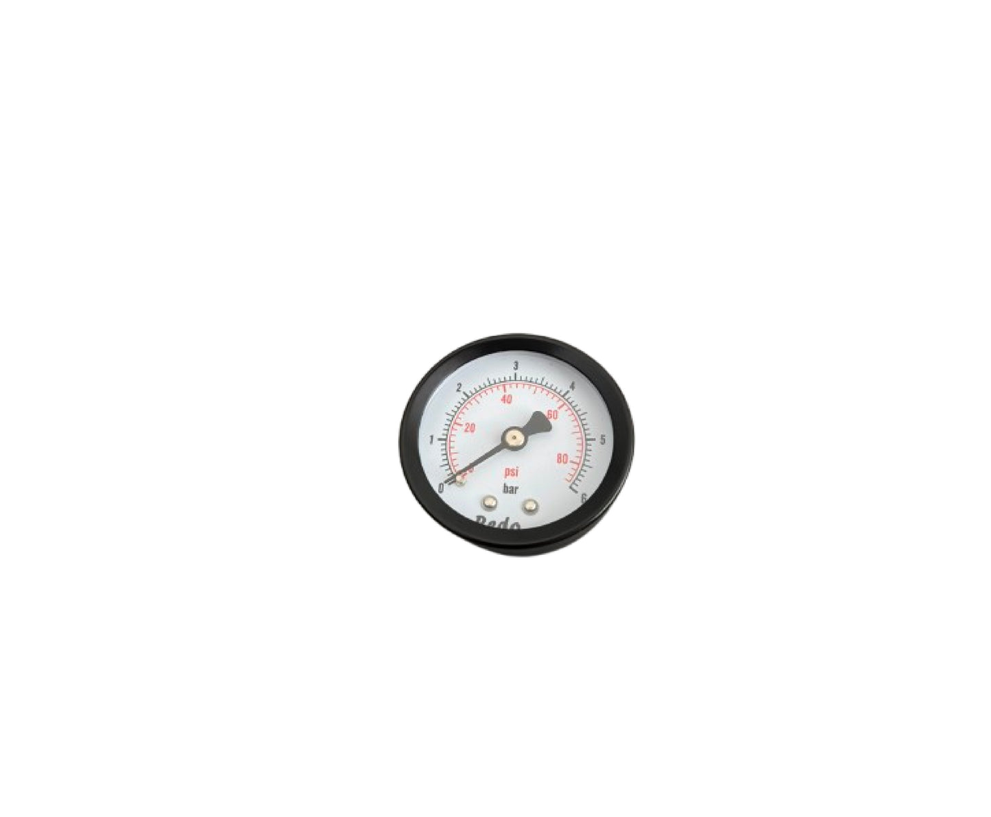 Manometru presiune 0-6 bar, racord posterior 1/4" BSPT, Ø50 mm, Influent RM0007