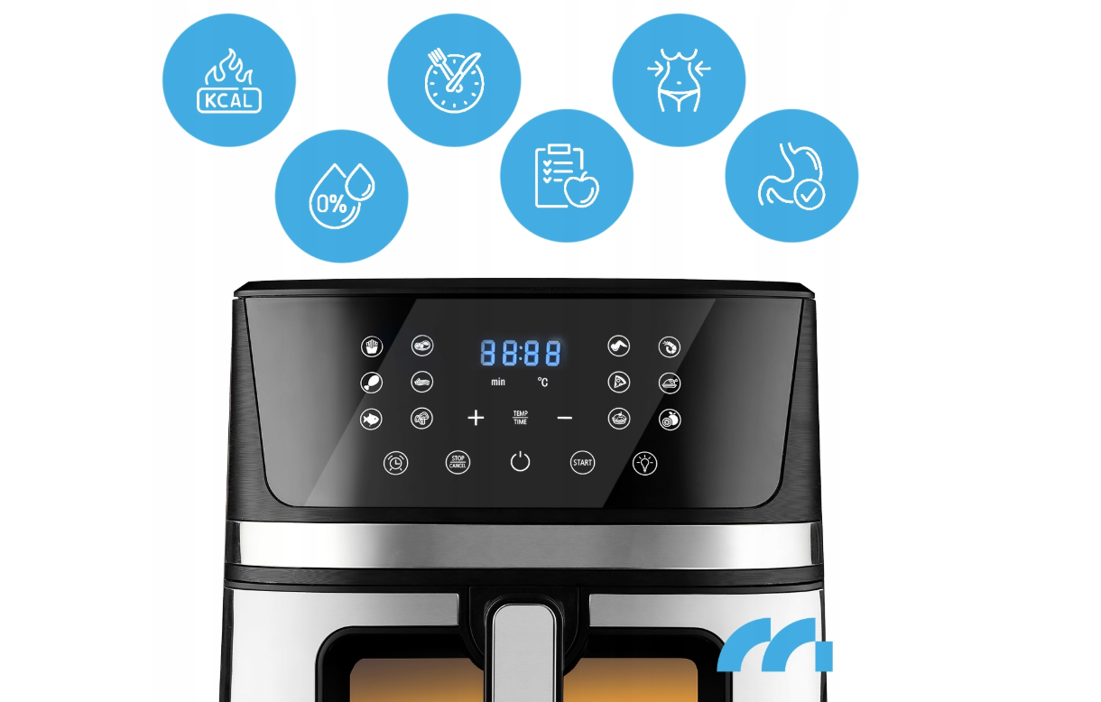 Friteuza cu aer cald 1800 W, capacitate 7 l, MalTec 112095