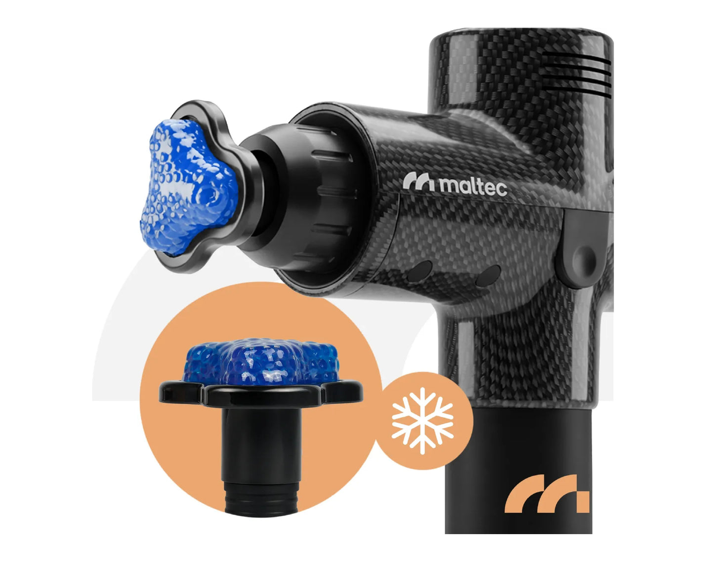 Pistol de masaj cu capete 10 capete interschimbabile, afisaj LCD, MalTec 113856