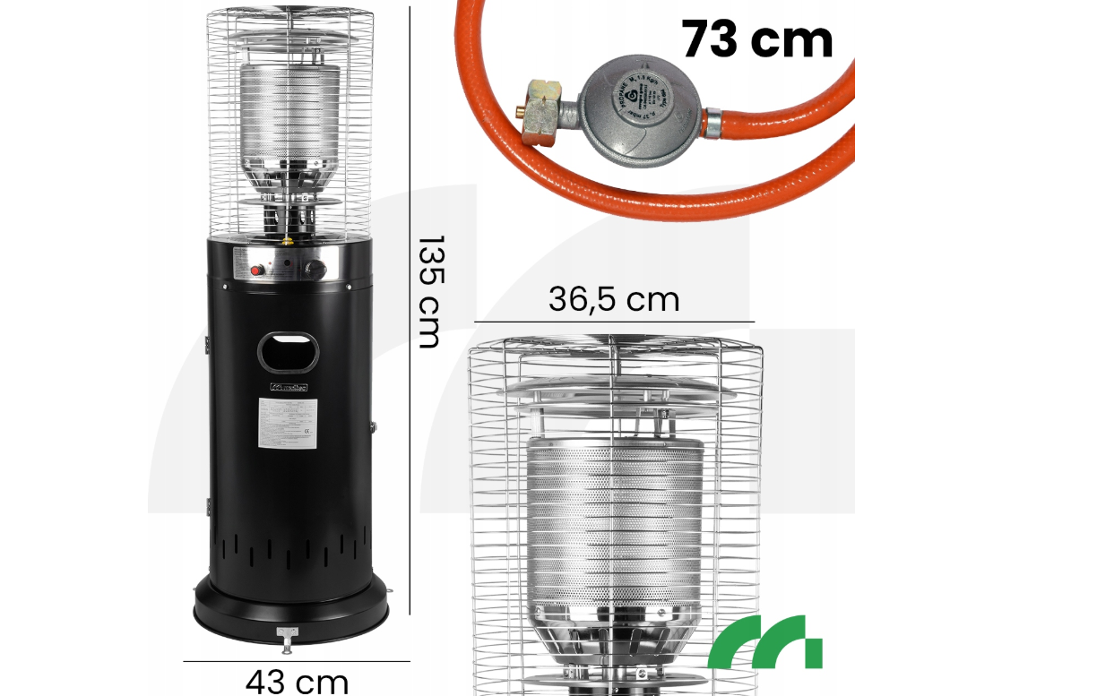 Incalzitor pentru terasa pe gaz, 13 kW, MalTec 112526
