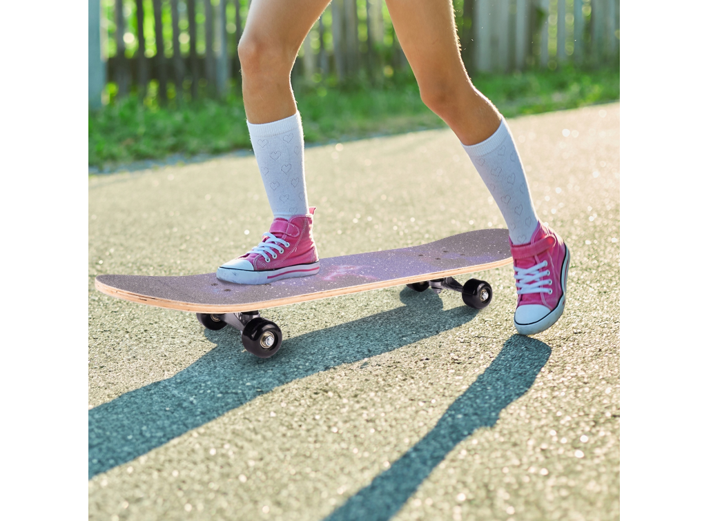 Skateboard pentru copii Galaxy ABEC-5, roti 50 mm, lungime 77 cm, MalPlay 112271