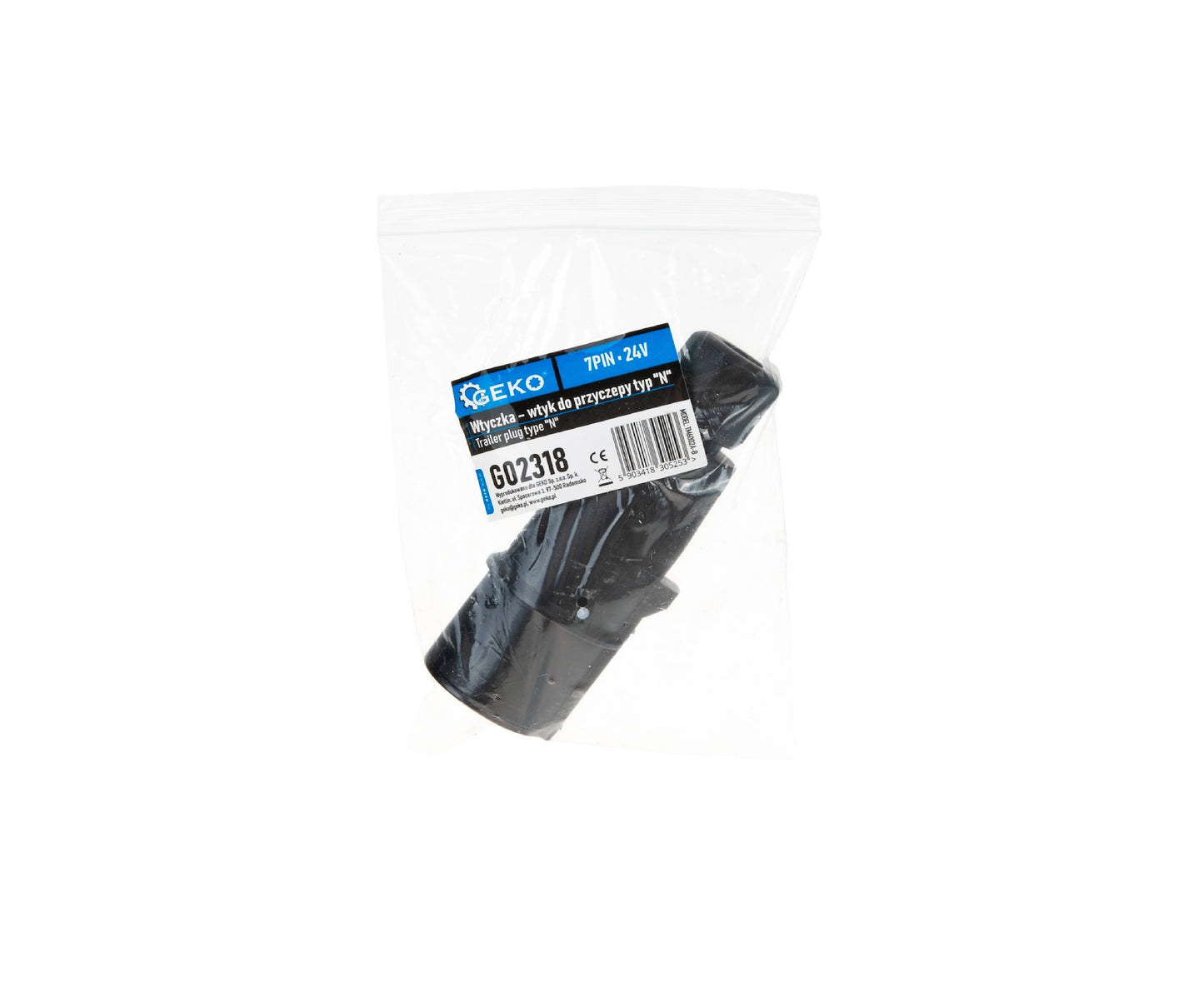 Adaptor priza pentru remorca tip N, 7PIN 24V, Geko G02318