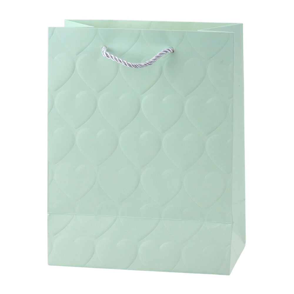 Punga de cadou cu inimioare in relief, 23 x 18 x 10,5 cm, Lean 22261