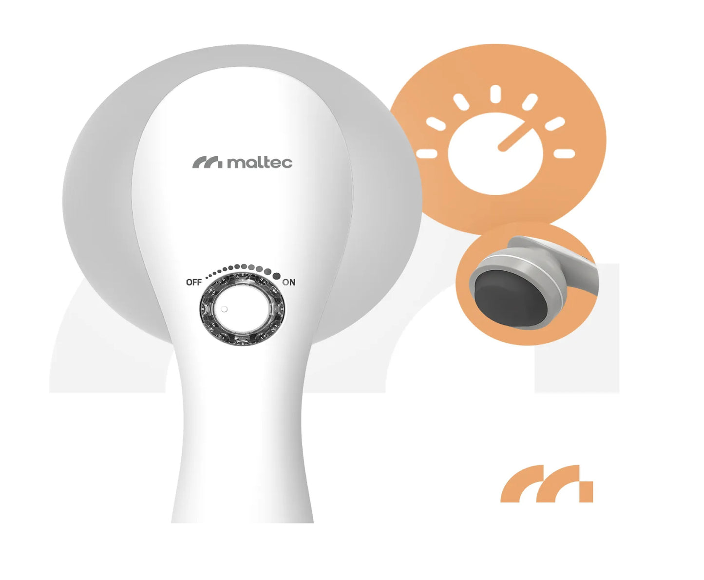 Aparat de masaj anticelulitic cu 8 capete interschimbabile SkinPulse, 28 W, MalTec 113860