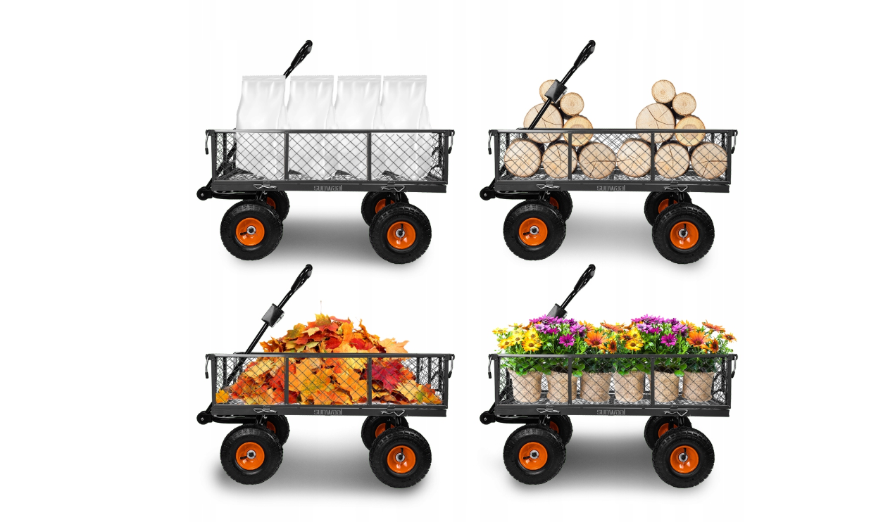 Carucior de gradina Sunwaal, capacitate maxima 400 kg, 100 l, MalTec 112819