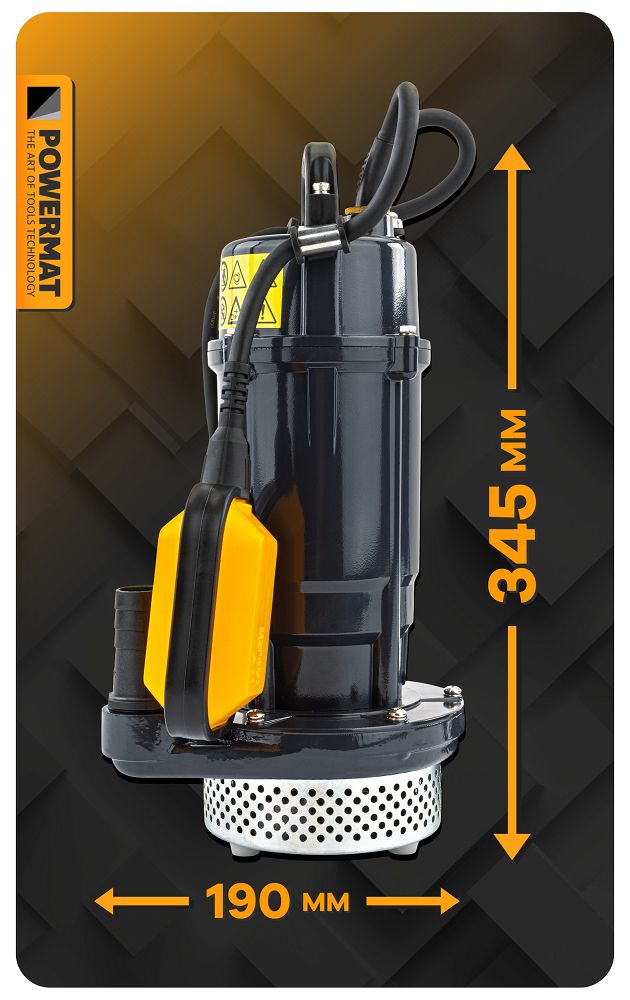 Pompa submersibila cu plutitor PM-PDWB-750JP, 6000 l / h, 750 W, Powermat PM1349
