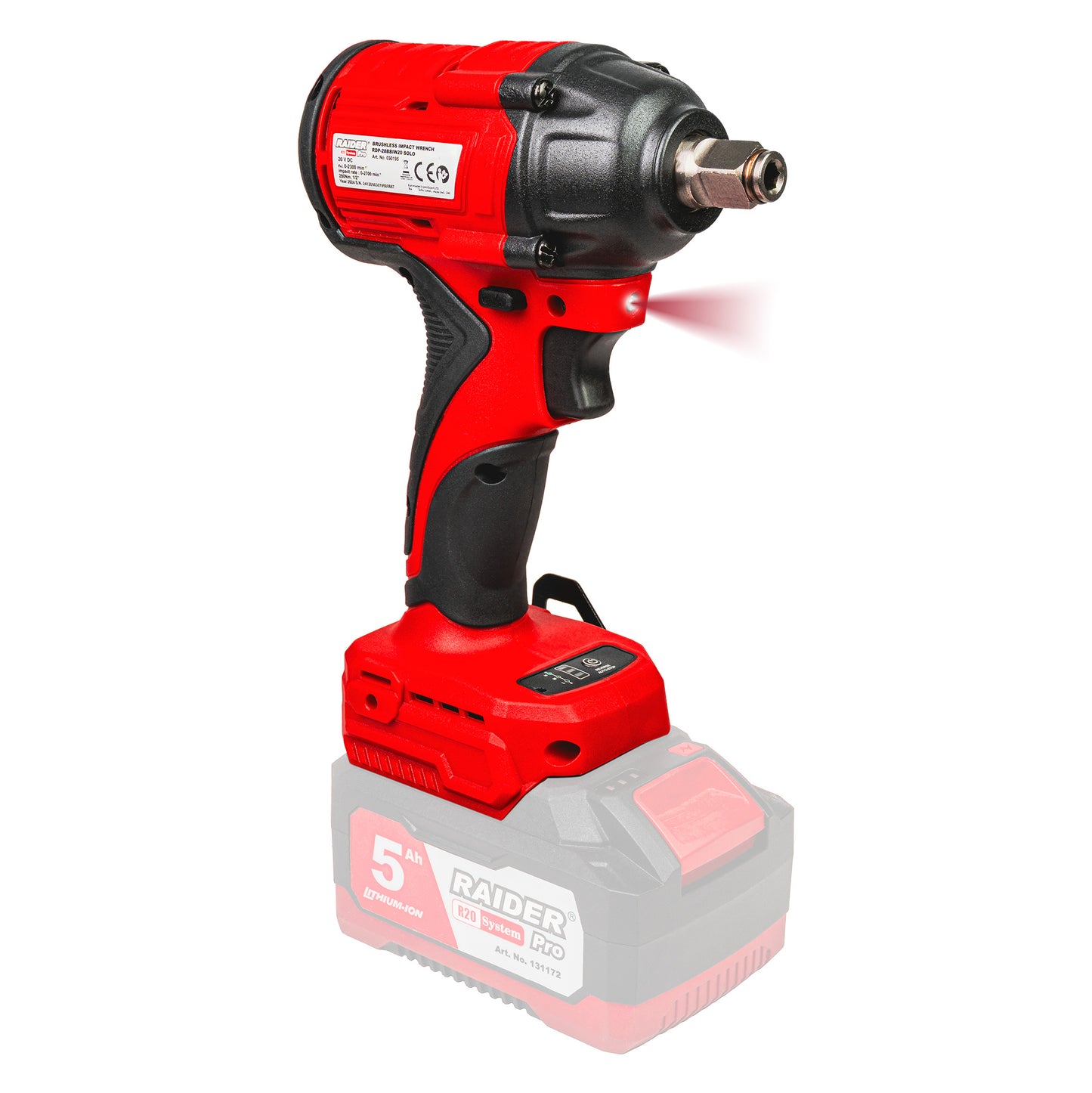 Masina de insurubat cu impact Solo (fara acumulator si incarcator) RDP-28BBIW20, 280 Nm, 1 / 2", Raider 030195