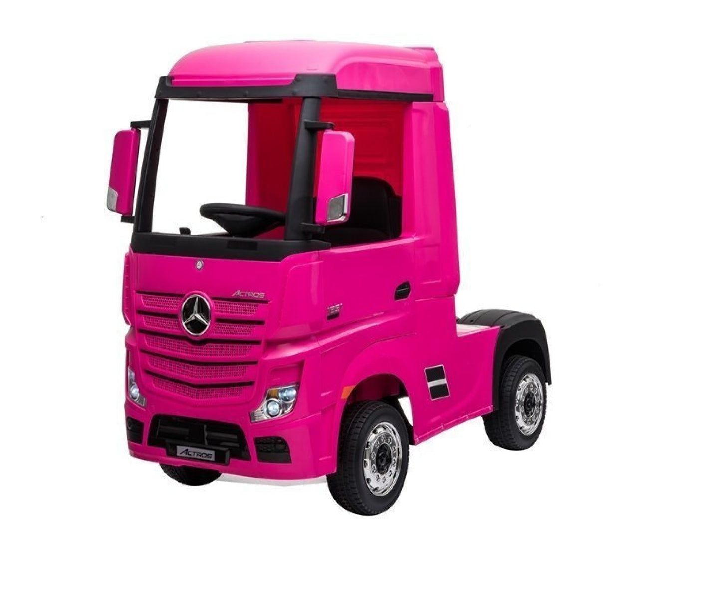 Masinuta electrica Mercedes Actros 4 x 4 cu telecomanda, roz, scaune din ecopiele, Lean 5241