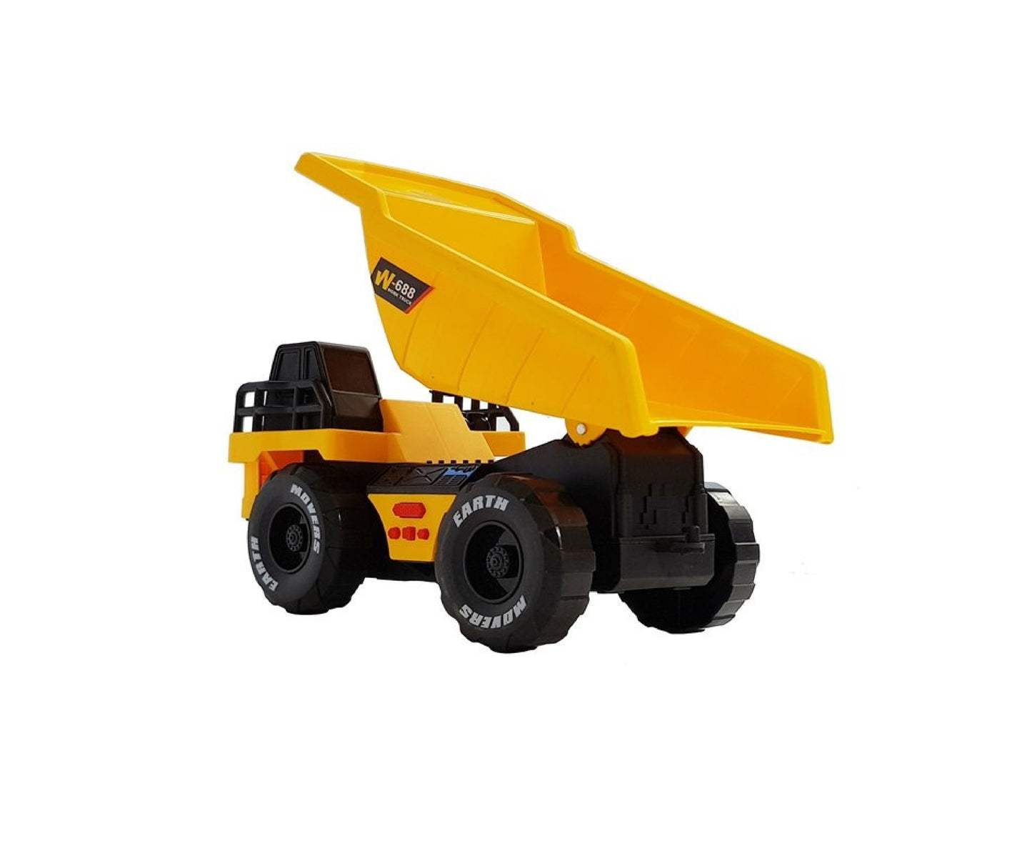 Camion de jucarie cu basculanta cu efecte sonore si luminoase, 25 x 13 x 14 cm, galben / negru, Lean 5644