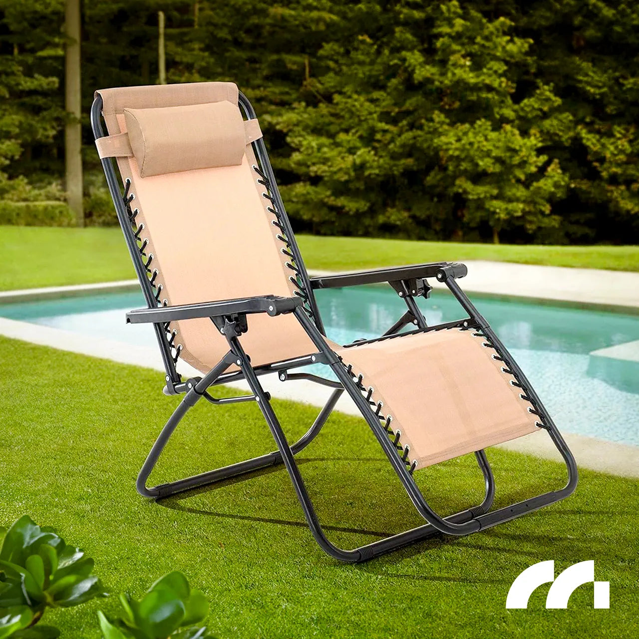 Sezlong pliabil de gradina, 110x67x88cm, capacitate maxima 150 kg, MalTec 112656