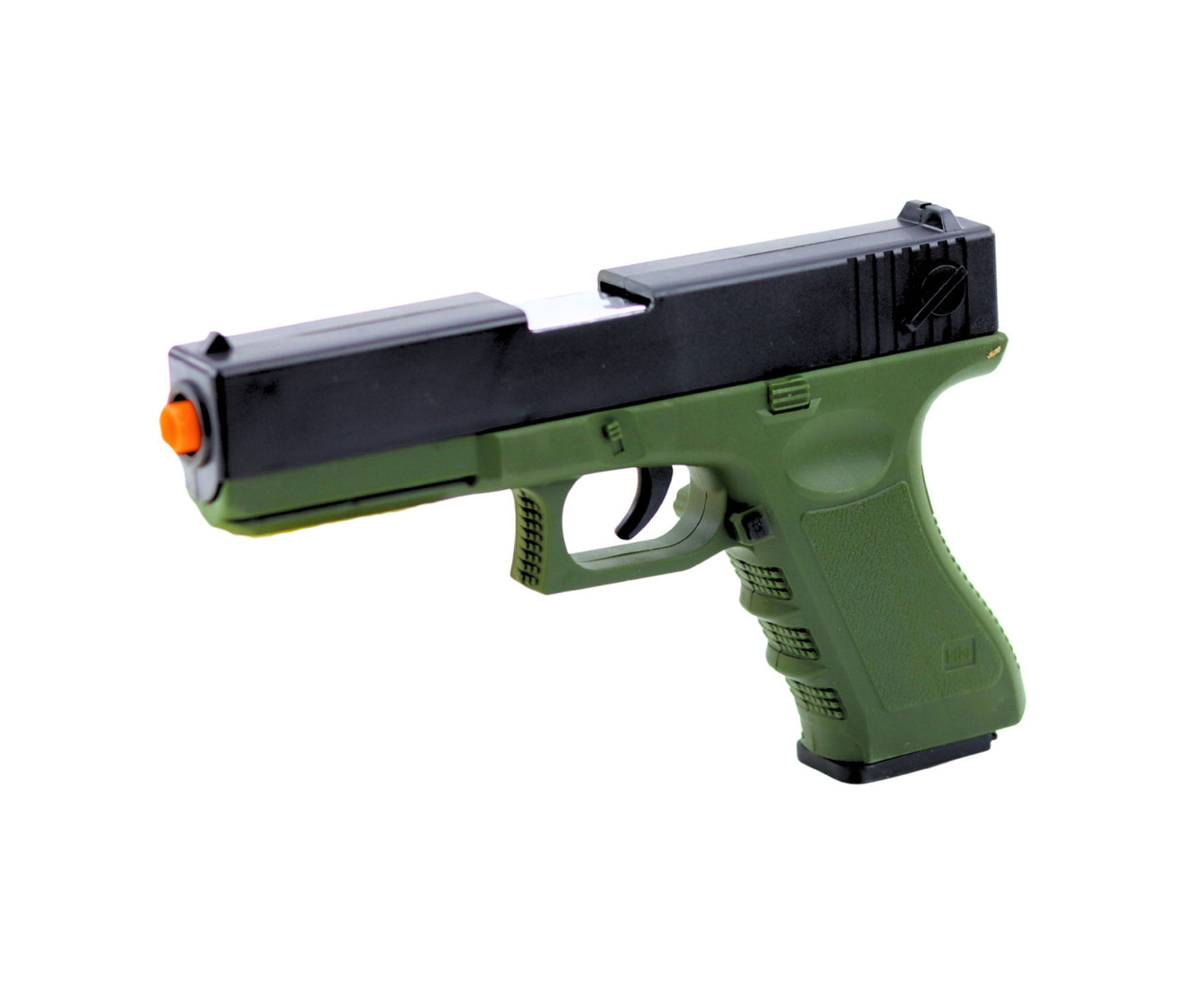 Pistol de jucarie cu munitie din spuma, 21,5x13,5x3,5cm, verde, Lean 27729