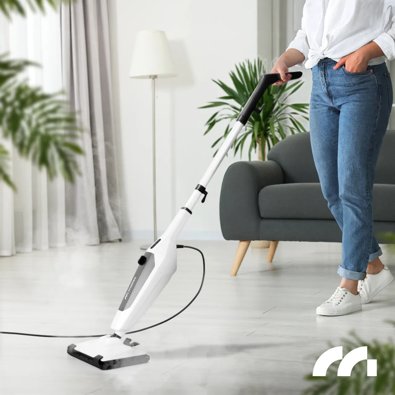 Mop electric multifunctional cu abur si accesorii SteamExpert HDS4600W, 2000 W, MalTec 113483