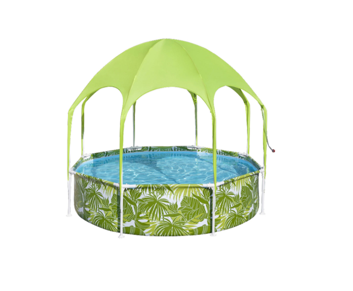 Piscina rotunda pentru copii cu parasolar, verde, 244 cm x 51 cm, Bestway 20078