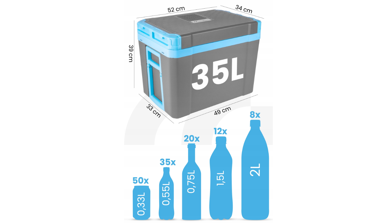 Lada frigorifica portabila 12 V / 230 V, capacitate 35 l, MalTec 112621