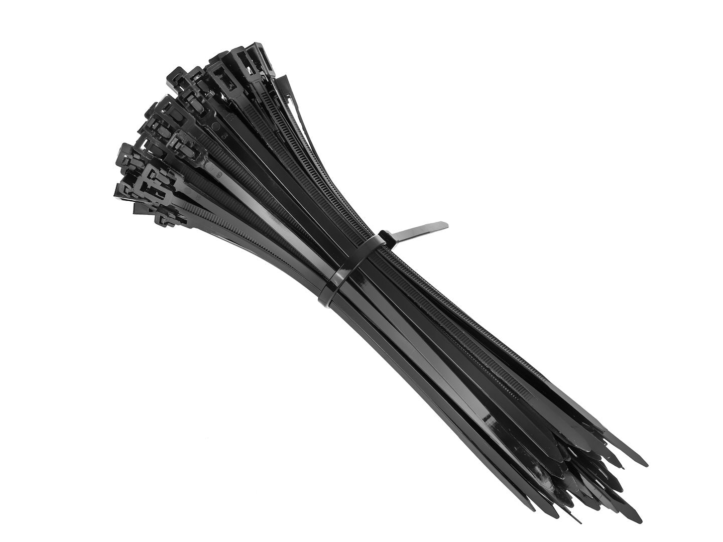 Set legaturi nylon reutilizabile, negru, 4,8x200mm, 100 bucati, Geko G17240
