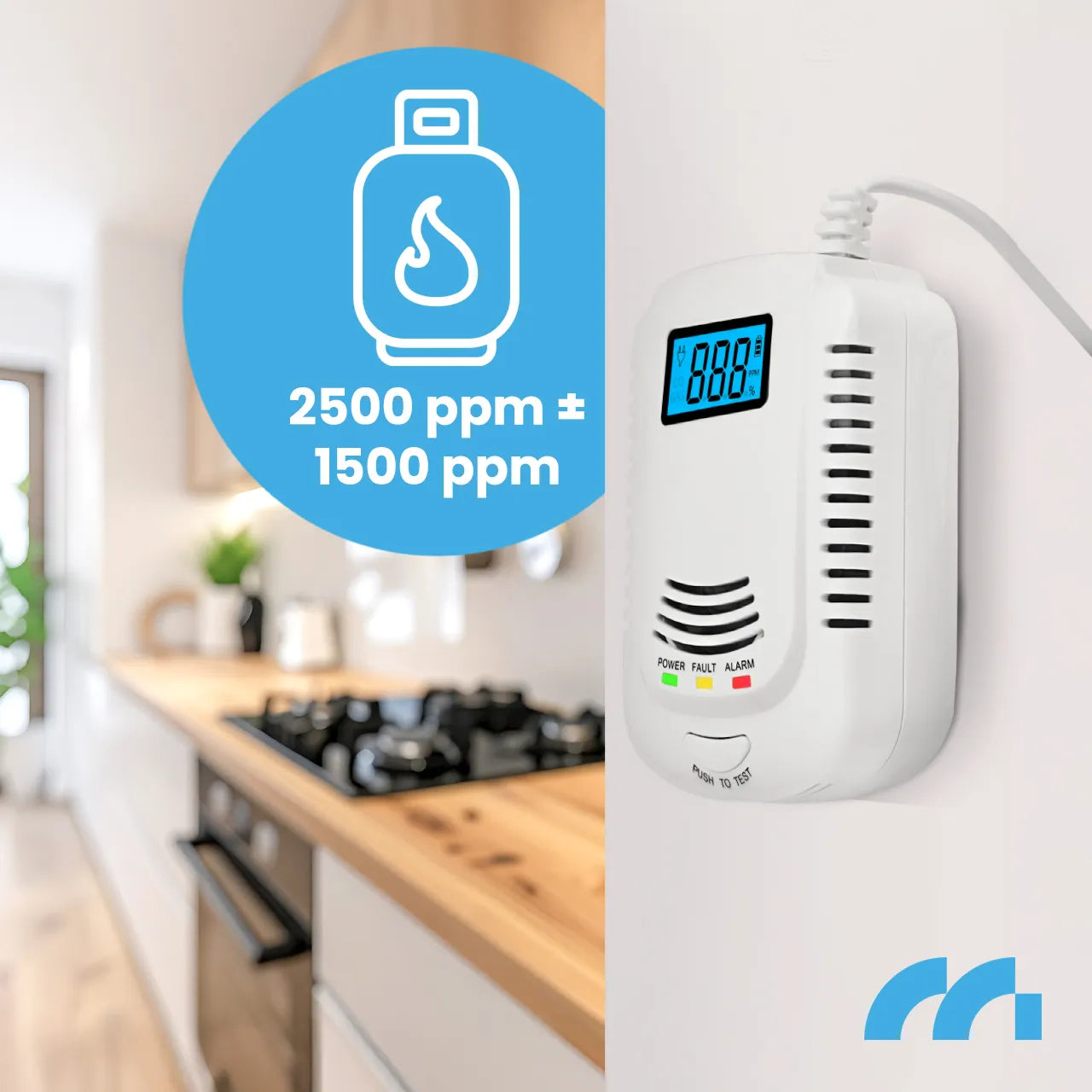 Detector 2 in 1 pentru gaz si GPL SafeSensor3000, afisaj LED, MalTec 113562