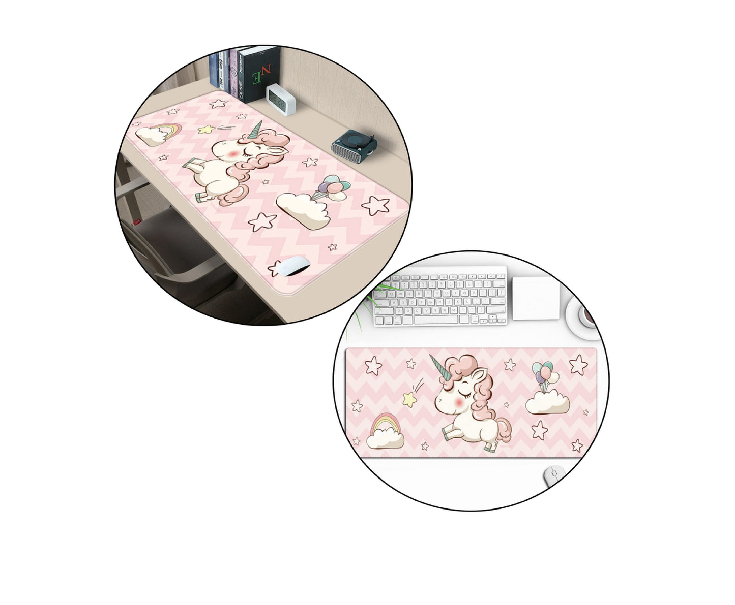 Mousepad antiderapant model Unicorn, 80 x 30 cm, roz, Lean 25195