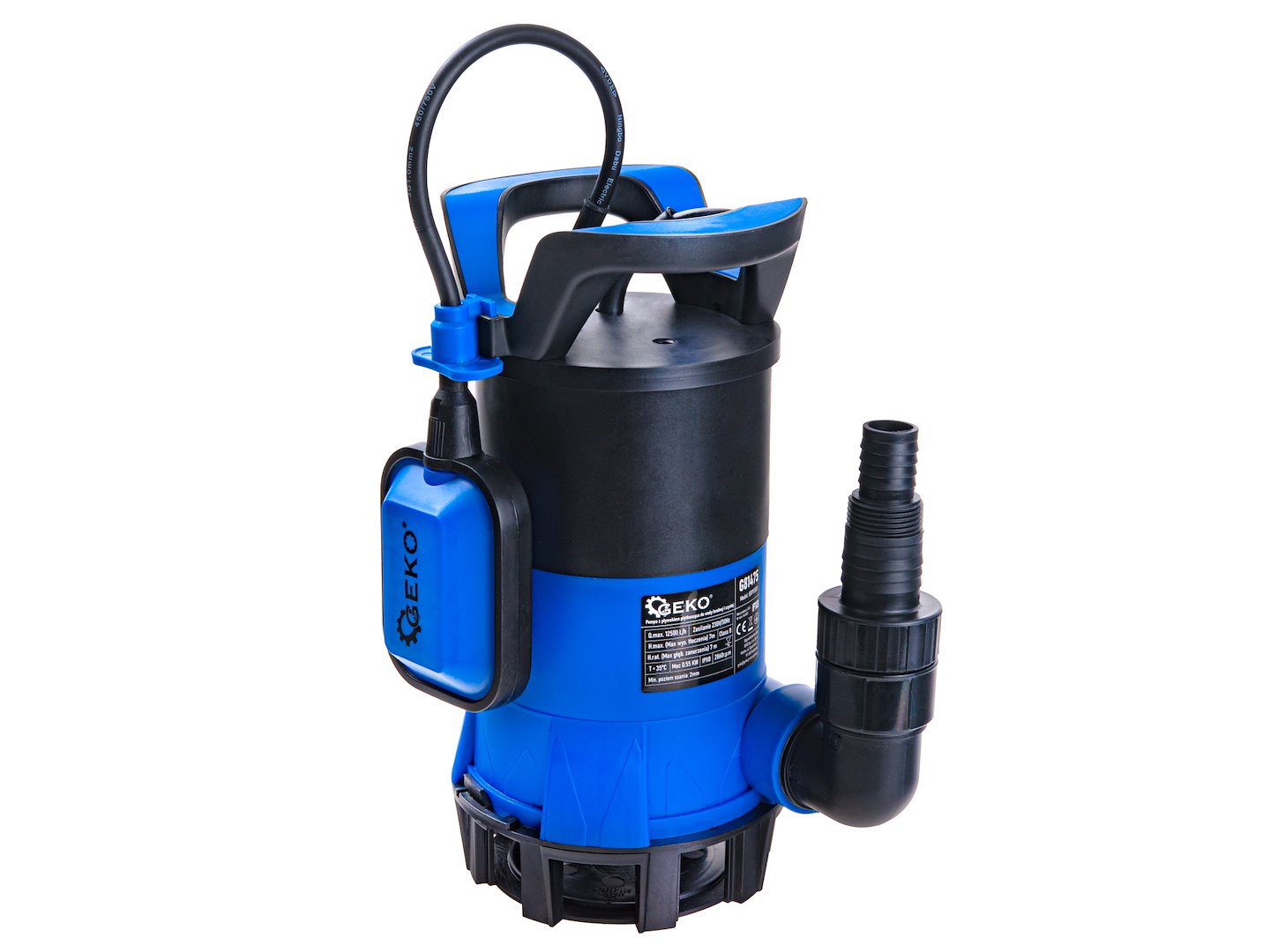 Pompa submersibila 3 in 1 cu plutitor, 550 W, 12500 l / h, Geko G81475