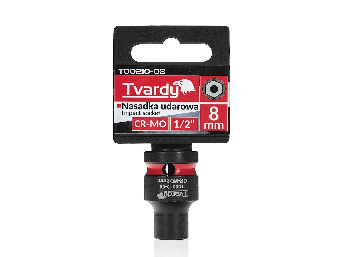 Cheie tubulara de impact 1 / 2" cu 6 colturi, 8 mm, Tvardy T00210-08