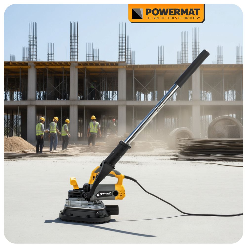 Maner telescopic pentru slefuitor de beton, 97 cm, Powermat PM-SDB-2450M-UT