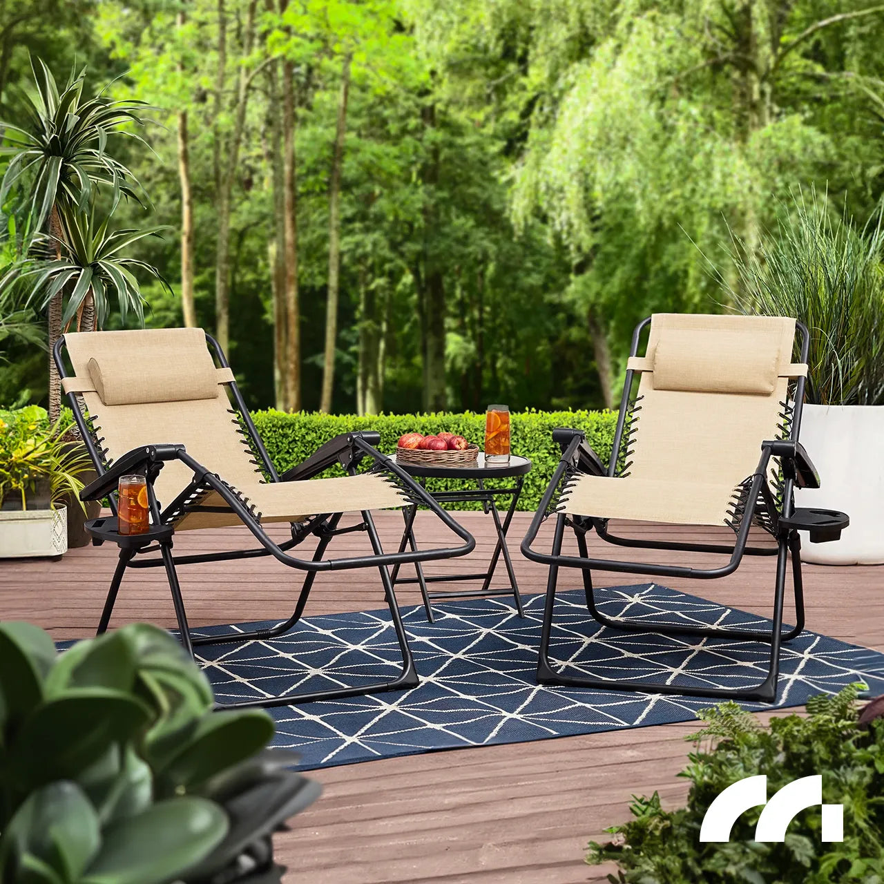 Sezlong pliabil de gradina, 110x67x88cm, capacitate maxima 150 kg, MalTec 112656