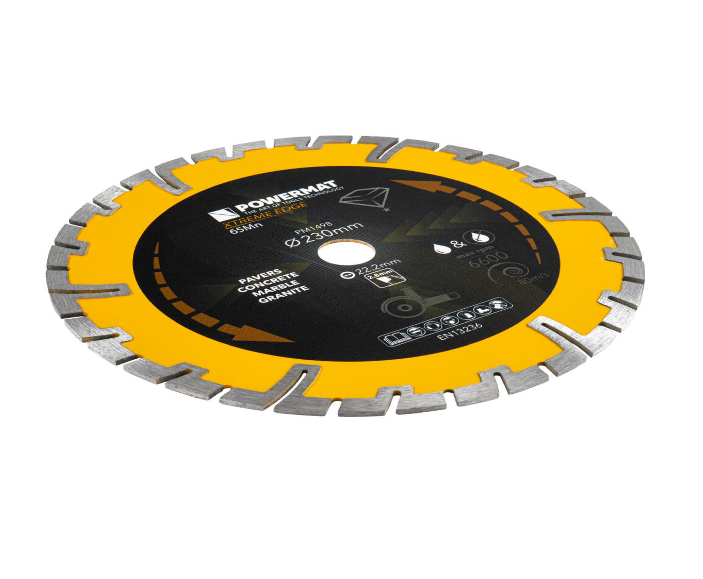 Disc diamantat segmentat PM-TDCS-2303T, 230 mm, Powermat PM1498