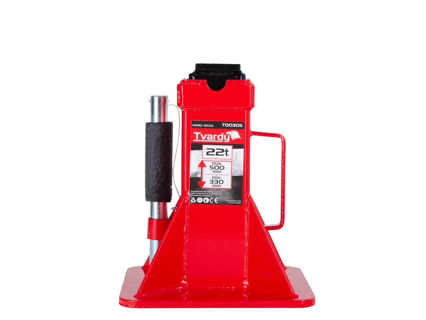 Suport ranforsat cu blocare, 22 T, 330-500 mm, Tvardy T00305