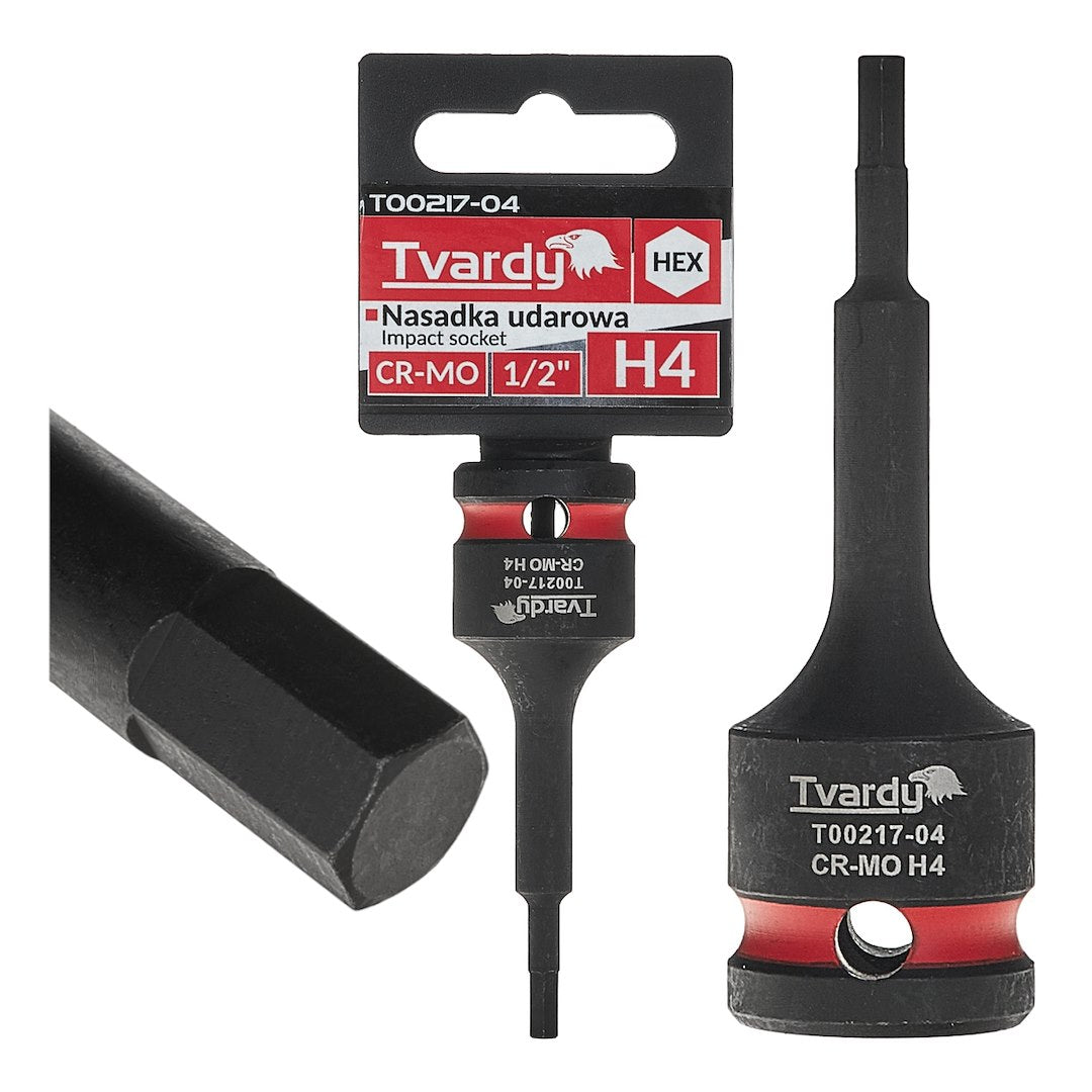 Cheie tubulara de impact HEX 1 / 2", H4, Cr-Mo, Tvardy T00217-04
