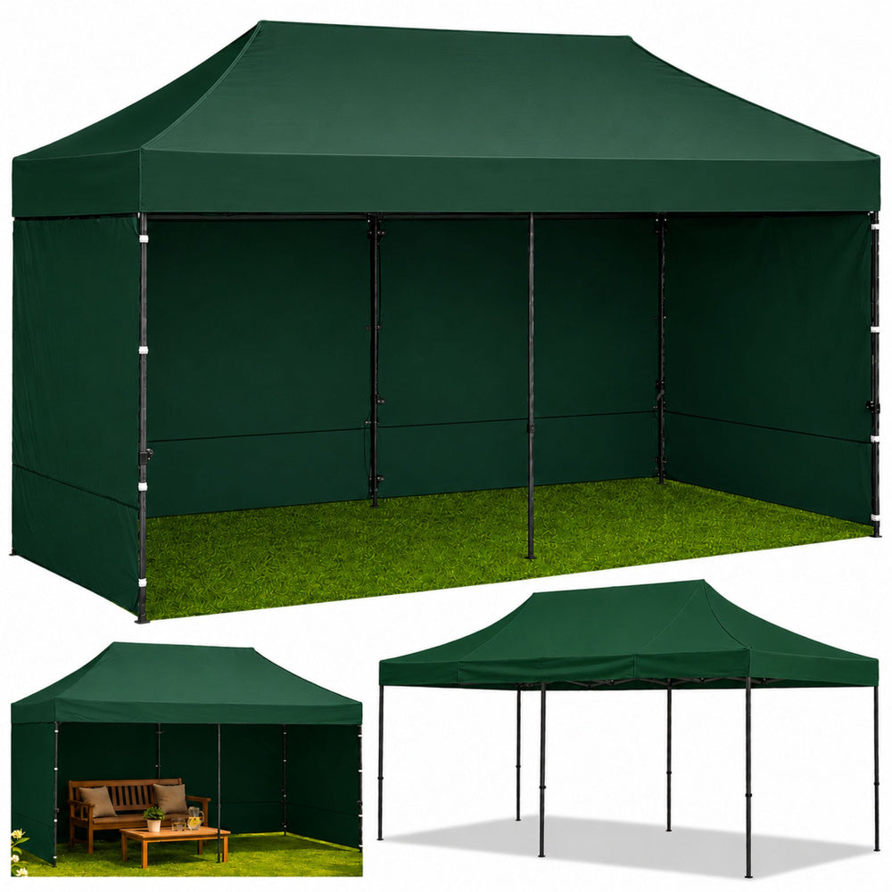 Pavilion de gradina, verde, 3 x 6 m, Lean 29333