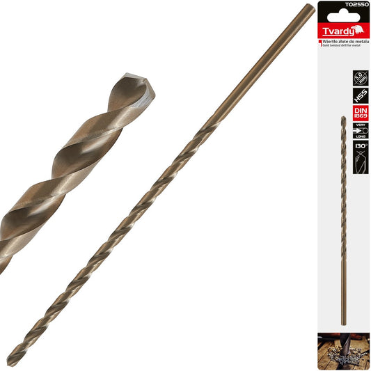 Burghiu HSS pentru  metal 5 x 195 mm DIN1869, Tvardy T02550