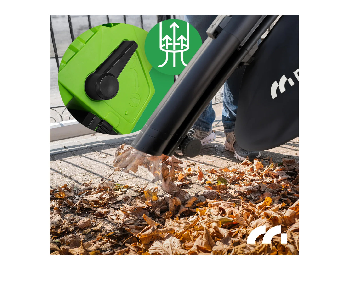 Suflanta de frunze electrica, functie de aspirator si tocator MasterBlow3500, 3500 W, MalTec 113560