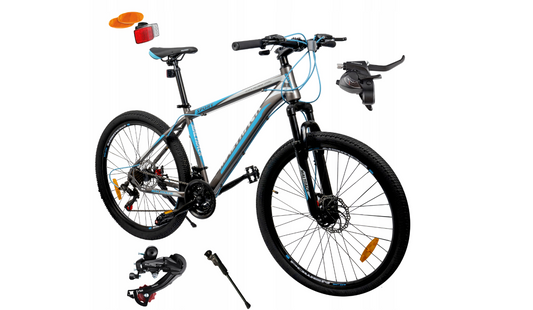 Bicicleta MTB26 Grey / Blue, 21 viteze, cadru 18", roti 26", MalTrack 110982