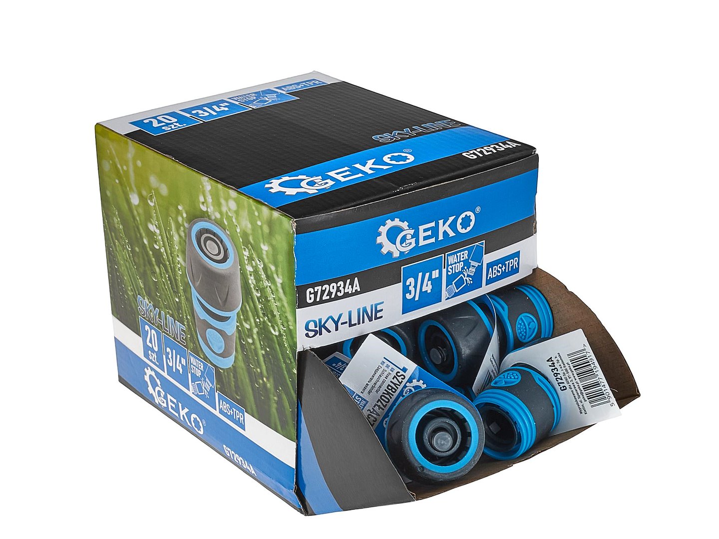 Set conectori pentru furtun waterstop Sky-Line 3 / 4", 20 bucati, Geko G72934A