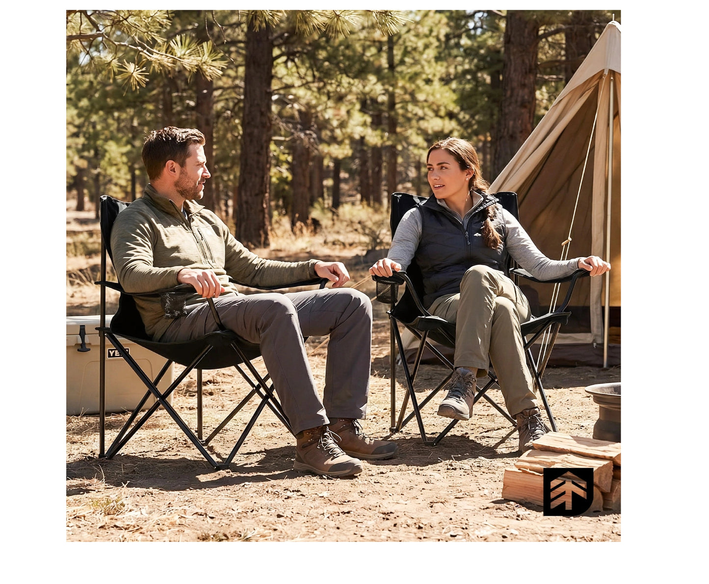 Scaun pliabil pentru camping EpiFit GO100, negru, capacitate maxima 120 kg, MalTec 114248