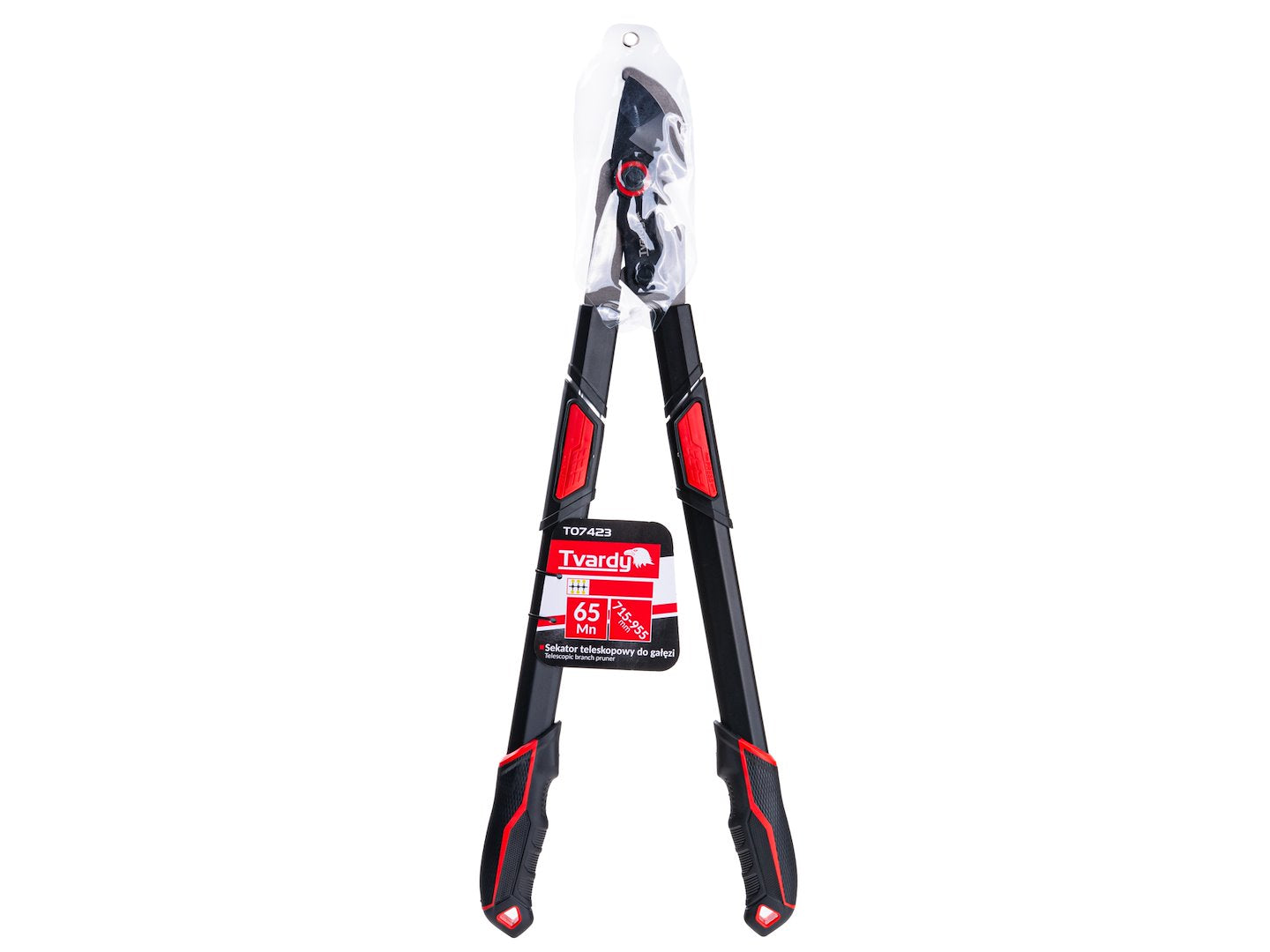 Foarfeca telescopica de gradina cu lama transversala, 715 - 955 mm, 65 Mn, PTFE, Tvardy T07423