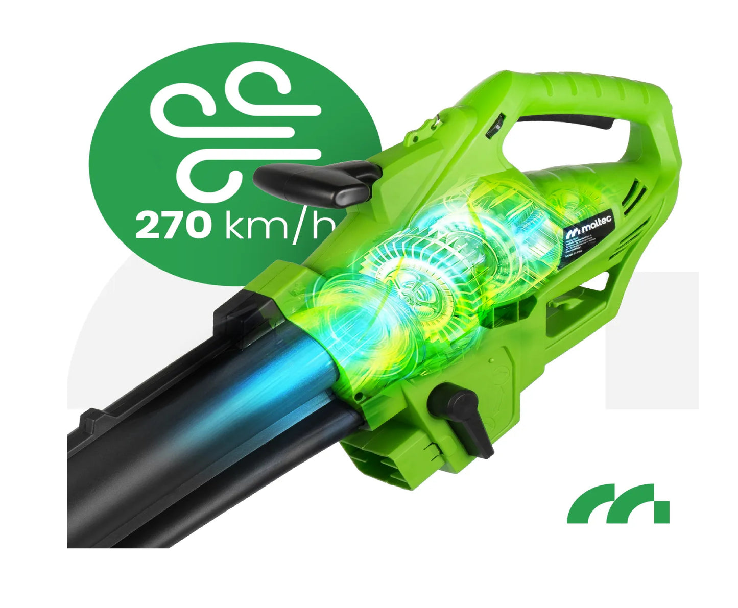 Suflanta de frunze electrica, functie de aspirator si tocator MasterBlow3500, 3500 W, MalTec 113560