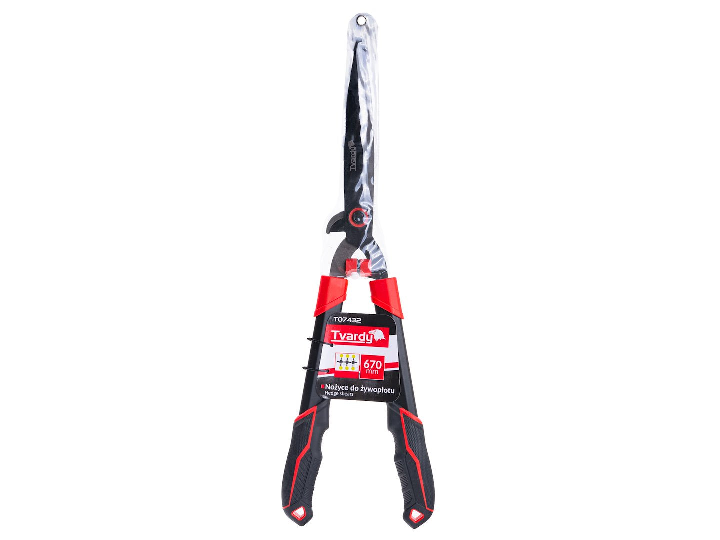 Foarfeca de gradina pentru tuns gardul viu cu lama ondulata, 670 mm, PTFE, Tvardy T07432