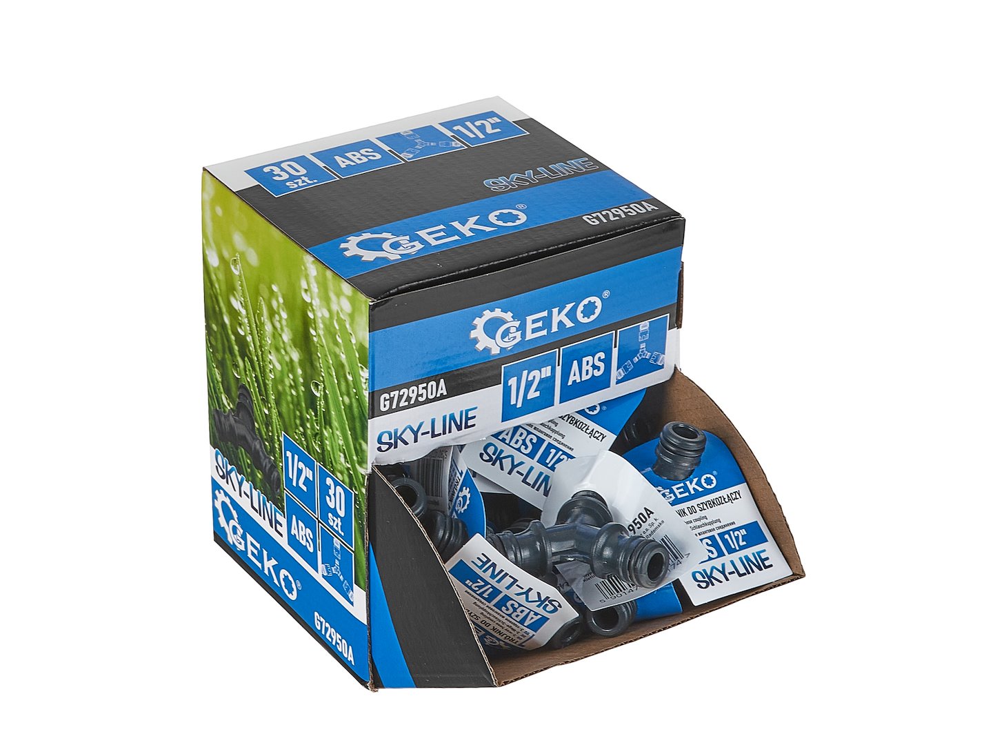 Set cuplaje furtun cu 3 cai Sky-Line 1 / 2", 30 bucati, Geko G72950A